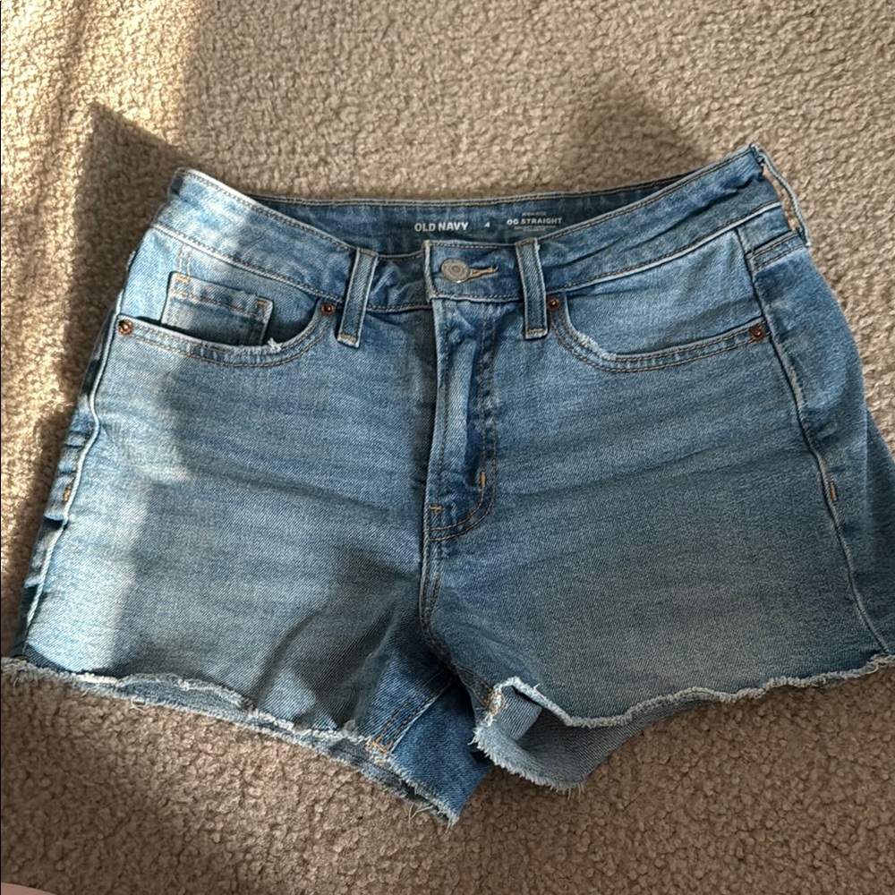 Old Navy Blue Jean Shorts with Frayed Hem